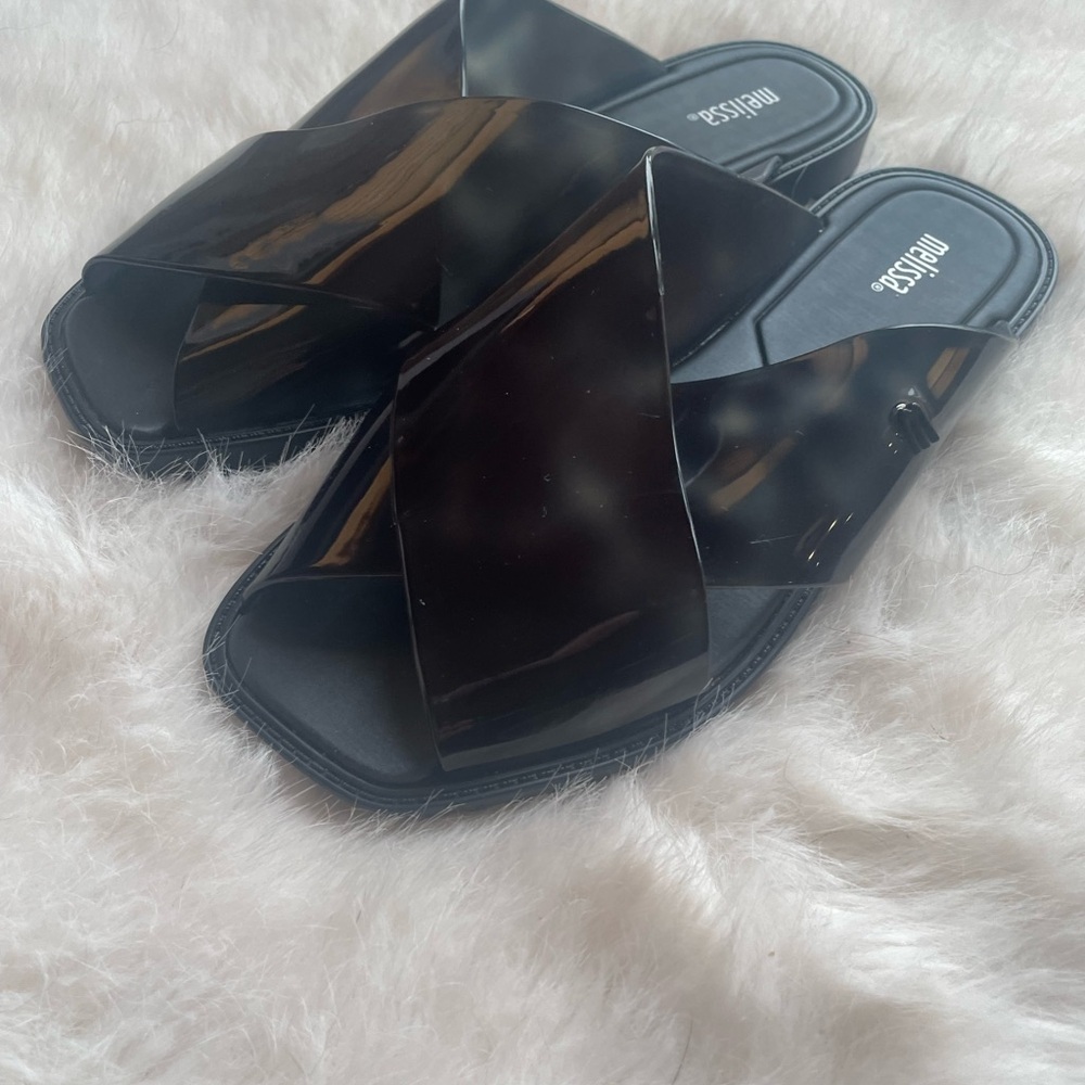 New Melissa Women's Black Mules.New without box